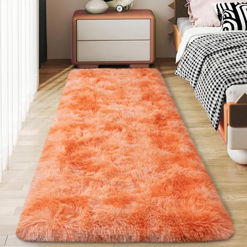 Miniatura 86 de Alfombras suaves para pasillos de dormitorio, nuevas, con parte inferior antideslizante mejorada, de 2 x 3, alfombra esponjosa y peluda verde