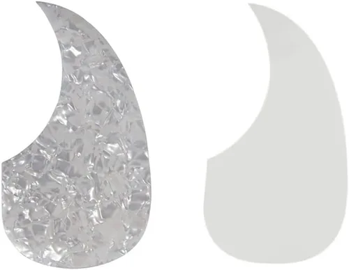Miniatura 6 de Placa de Protección contra Arañazos y Placa de Golpeador para Guitarra Acústica ROZILO, Piezas de Reemplazo para Guitarra Acústica, Blanco Perla