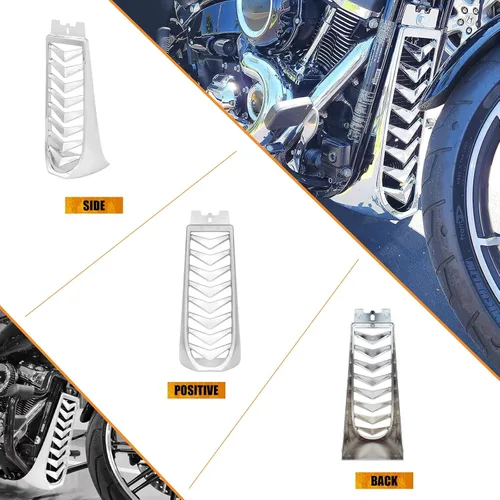 Miniatura 2 de Carenado Delantero de Barbilla Alerón Cubierta Inferior del Radiador de Motocicleta Compatible con Harley Softail Street Bob Fat Bob Breakout FXBB