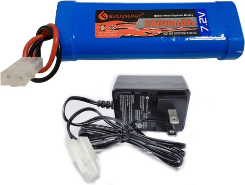 Batería NiMH de 7.2 V 3800 mAh de 6 celdas para autos RC Hobby batería con conector Tamiya para automóvil, camión, camión, tanque de buggy, avión,