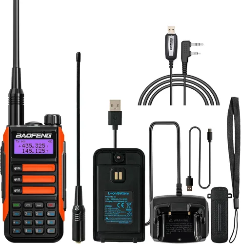 Miniatura 26 de BAOFENG Walkie Talkie UV-16R USB-C 10W con cable de programación Radio bidireccional impermeable de largo alcance de doble banda Radio portátil
