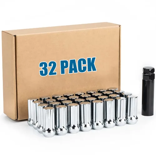 Miniatura 21 de JiiinMiiin 20 tuercas negras de 1/2 x 20 con sintonizador de 6 ranuras, tuerca de bloqueo de 1/2 pulgada a 20 con 1 llave de enchufe de 60 grados