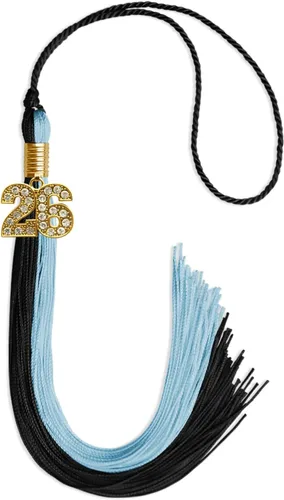 Miniatura 207 de Endea Graduation Borla de doble color con dije dorado (negro/oro brillante, 2022)