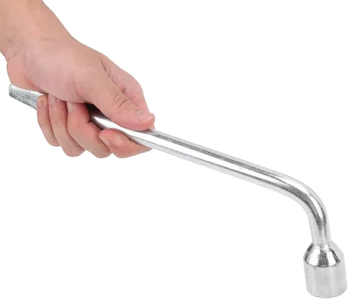 Miniatura 4 de Llave de llanta tipo L, llave de enchufe de 0.827 in para extracción de neumáticos de automóvil, camión, resistente, 45 #, herramienta de barra