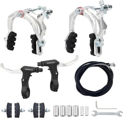 Miniatura 7 de WEEROCK Bike Calip Brake Set Front and Rear C Brake Set, Rim Brake Set with Aluminium Alloy Brake levers, Bike Cables for Kids Bike, Child Bike