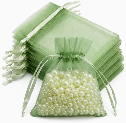 Miniatura 28 de joycraft 50 bolsas de organza amarillo limón – 2.7 x 3.5 pulgadas, bolsa de malla transparente para joyas, pequeña bolsa de favor de fiesta