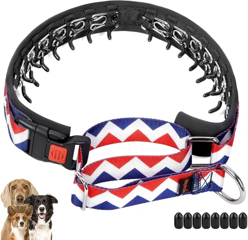 Miniatura 10 de Mayerzon Martingala - Collar de púa para perro sin tirones, collar personalizado con patrones geométricos para perros grandes, medianos y pequeños