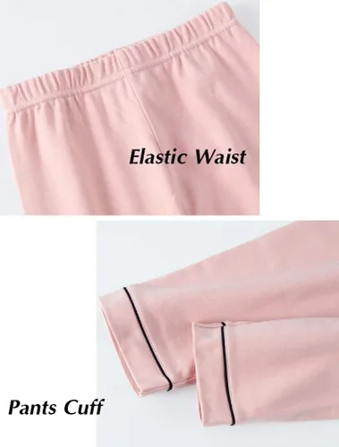 Miniatura 5 de Mallimoda Conjunto de pijama de algodón para niños, pijamas de manga larga con botones