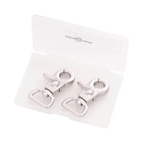 Miniatura 6 de SHONAN 2" Ganchos Pequeños de Gatillo de Resorte, Broches Giratorios de Gatillo de Acero Inoxidable Grado Marino, Paquete de 2 Clips de Tijera