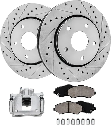 Miniatura 70 de Detroit Axle - 4 rotores de freno para Chevrolet Cruze 2014 2015 [modelos de motores de gas] Rotores de freno de disco perforados y ranurados