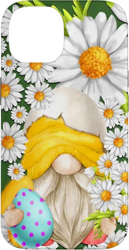 Miniatura 4 de iPhone 16 Easter Chick Gnome Graphic For Women Floral Daisy Flower Case