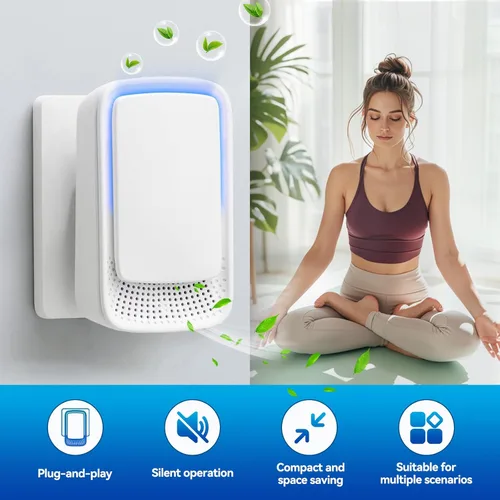 Miniatura 3 de Purificador de aire enchufable para el hogar, ionizadores de aire de iones negativos, ambientador silencioso para dormitorio, oficina, cocina, mini