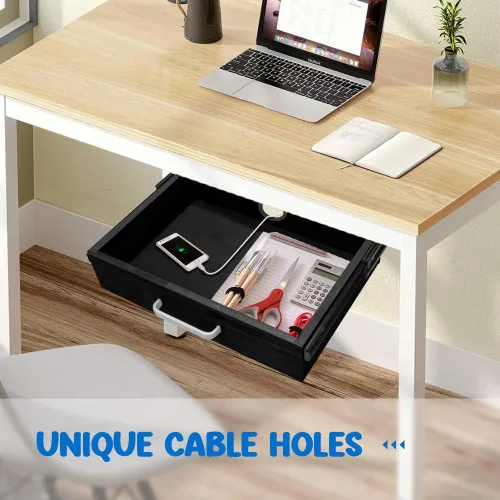 Miniatura 6 de Cajón extraíble deslizante montado debajo del escritorio de madera mejorado, con rodamientos de bolas, organizador de almacenamiento para cajones