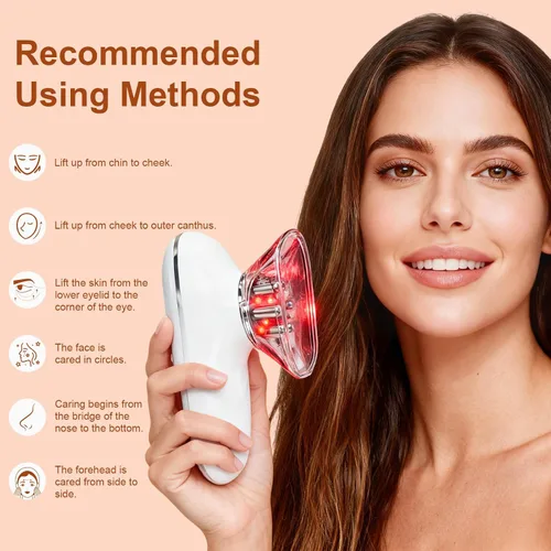 Miniatura 2 de 5-in-1 Electric Body Sculpting Massager - Red Blue LED Light Therapy & Microcurrent Tool with Oval/Round Suction Cups for Face & Body Tightening