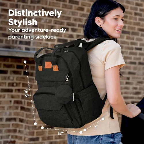 Miniatura 4 de Mochila de Pañales KeaBabies - Gran Bolso de Pañales para Bebé con Cambiador, para Niño, Niña, Mochila de Viaje para Mamá y Papá, Impermeable
