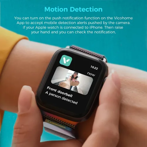 Miniatura 6 de SOVMIKU Vicohome DB3 2K Timbre de video inteligente con timbre, cámara de seguridad para el hogar con batería inalámbrica, alarma audible, fácil