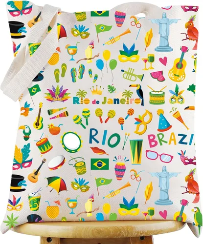 Miniatura 8 de WZMPA Bolsa de viaje de Brasil - Río de Janeiro regalos de recuerdo maquillaje bolsa con cremallera bolsa para viaje mercancía, Río Brasil, Bolsa