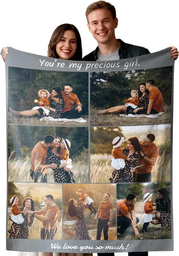 Miniatura 13 de EAQ Manta personalizada con collage de imágenes, es una manta personalizada para niños, adultos, familia, recuerdo, regalo