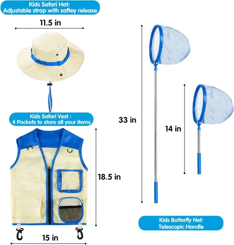 Miniatura 4 de INNOCHEER Atrapa insectos para niños, kit de explorador para niños, juguetes al aire libre para niños pequeños de 3 a 5 años, juguetes al aire libre