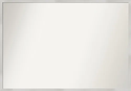 Miniatura 104 de Amanti Art Espejo de baño plateado para sobre el fregadero, 33 x 45 pulgadas, espejo de tocador rectangular blanco plateado y plateado, marco