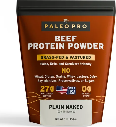 PaleoPro Proteína en Polvo de Res Alimentada con Pasto, de Pastoreo, Sin Jaulas | Sin Gluten y Lácteos. Sin Azúcar, Soja, Granos o Carbohidratos
