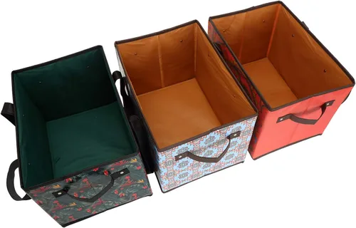 Miniatura 4 de Foraineam Juego de bolsas reutilizables para comestibles, bolsas de compras plegables y resistentes con fondo reforzado Multicolor / paquete de 3