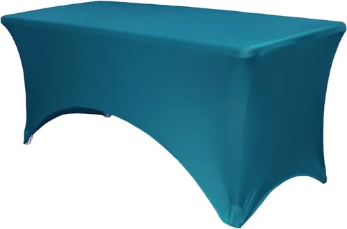 Miniatura 60 de YOUR CHAIR COVERS Mantel rectangular de elastano ajustable de 5 pies, color blanco, para decoración de bodas, eventos, patio, cubierta elástica