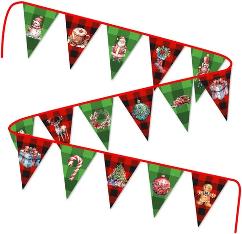 Miniatura 11 de Banderines de Cuerda Triangulares de Jack Skellington para Decoraciones de Navidad y Halloween - Banderas y Pennones de Pesadilla Antes de Navidad