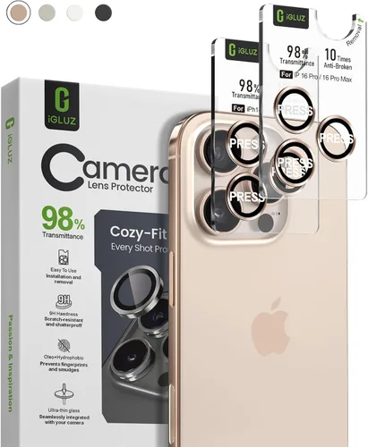 Miniatura 11 de iGluz Paquete de 2 protectores de lente de cámara antirreflejos para iPhone 15 Pro/15 Pro Max, vidrio templado ultrafino antivaho con bandeja