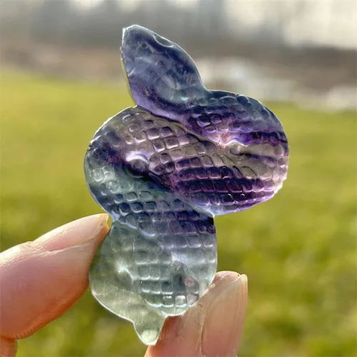 Miniatura 3 de Cráneo de cristal de cuarzo de serpiente natural (B0CFJL3WDH)