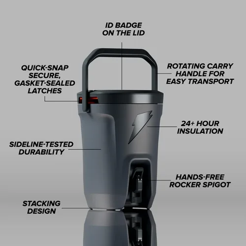 Miniatura 2 de Gatorade Enfriador de hidratación, 3 galones, gris