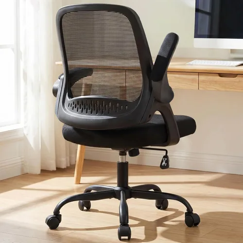 NEO CHAIR Silla de oficina para videojuegos, silla ergonómica de malla con brazos abatibles, cómodo soporte lumbar, altura ajustable, ruedas Todo
