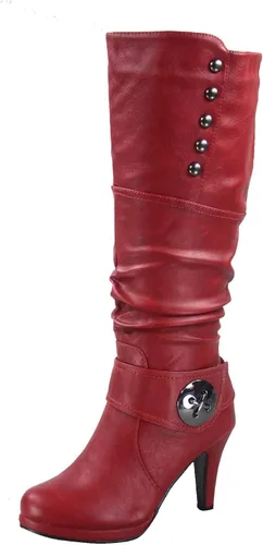 Miniatura 3 de FZ-Win-45 Botas altas de tacón alto con plataforma y cremallera para mujer