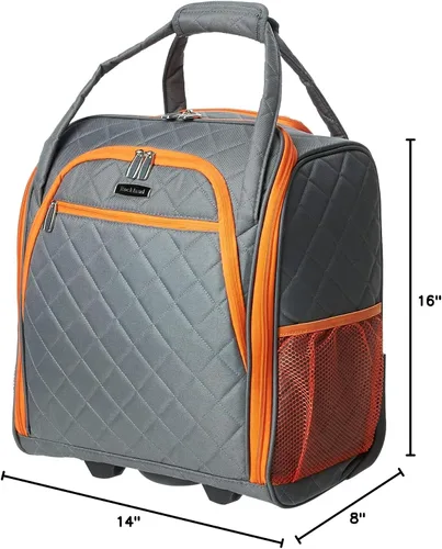 Miniatura 23 de Rockland Melrose - Maleta con ruedas, de porte vertical, para caber debajo del asiento, Rojo), BF31-RED