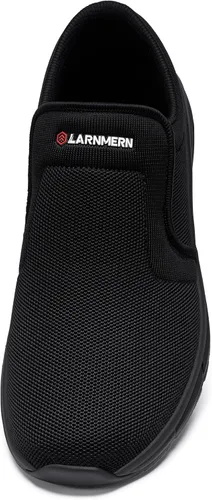 Miniatura 14 de LARN SAFETY Zapatos antideslizantes para hombre, para servicio de alimentos, zapatos de trabajo, impermeables, antideslizantes, para cocina, Negro