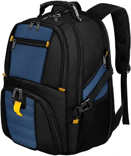 YOREPEK 18.4 Mochila para laptop, mochilas grandes con puerto de carga USB, mochila de fin de semana aprobada para vuelos de TSA, con correa de Roy