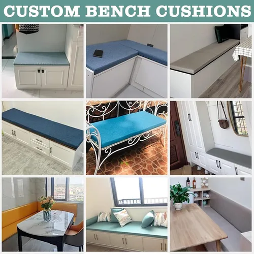 Miniatura 2 de Cojín de banco de tamaño personalizado, cojines suaves para silla de asiento para ventana de bahía, sofá, patio, muebles de exterior e