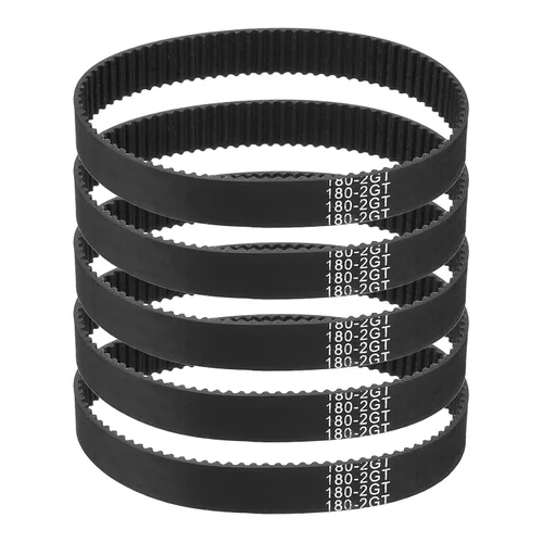 Miniatura 15 de MECCANIXITY 3.780 in GT-2 correa dentada, 5pcs 0.354 in ancho 0.079 in paso impresión 3D GT-2 correa dentada caucho de bucle cerrado, negro