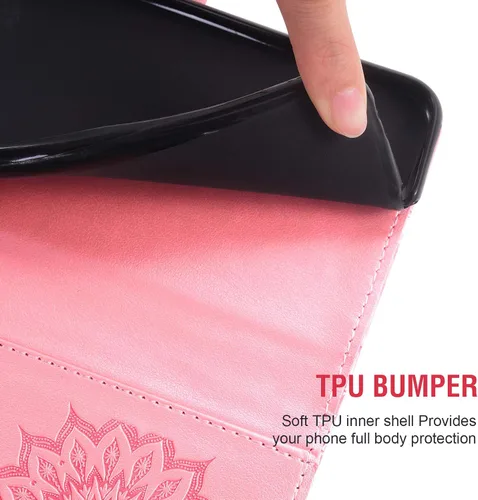 Miniatura 6 de Funda de teléfono para Samsung Galaxy S10e Cartera con protector de pantalla de vidrio templado, funda magnética de cuero, soporte para tarjetas