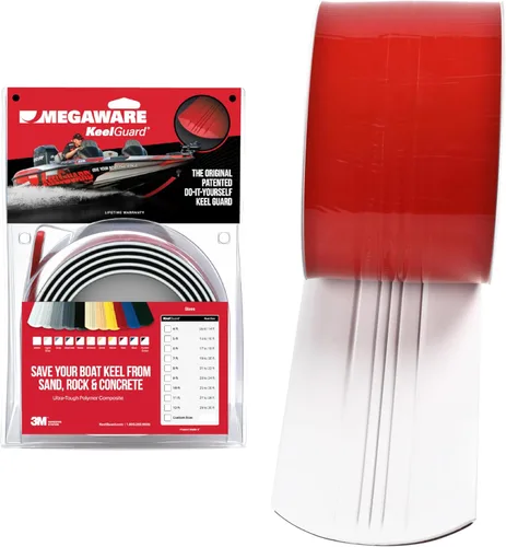 MEGAWARE KEELGUARD Protector de quilla DIY original hecho en Estados Unidos, 5 pulgadas de ancho, tamaños de 4 a 12 pies, 11 colores, kit completo