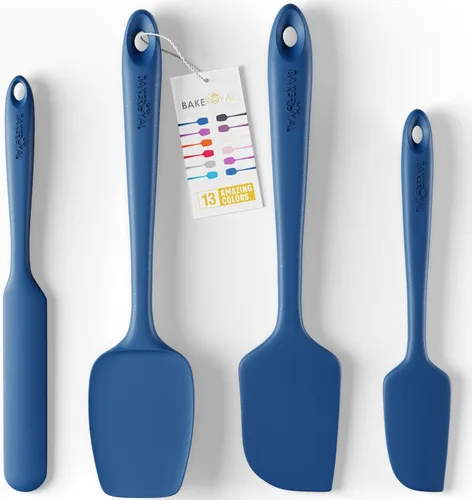 Miniatura 9 de BakeRoyal Juego de espátulas de silicona – 4 espátulas de goma de silicona resistente al calor 600°F para tareas diarias – Espátulas de cocina