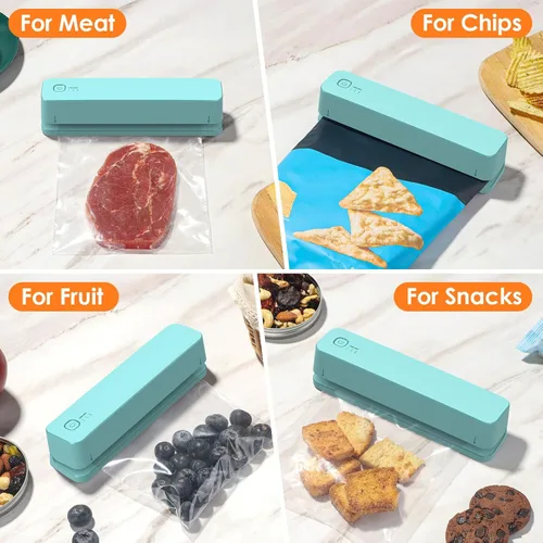 Miniatura 9 de FEPPO Sellador de bolsas, mini sellador de bolsas recargable de 3000 mAh con tira de calefacción de 6.2 pulgadas, sellado térmico portátil de 3