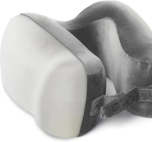 Miniatura 5 de Lewis N. Clark Almohada cervical de viaje Hexform de espuma viscoelástica contorneada para dolor de hombros y cuello, avión, campamento, niños