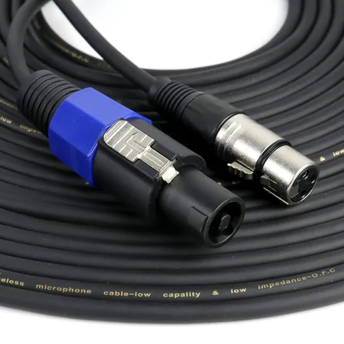 Miniatura 11 de HBU Paquete de 2 cables SpeakOn a XLR de 15 pies – 2 cables de extensión macho a 3 polos XLR hembra – 15 pies de cable de audio para escenario DJ