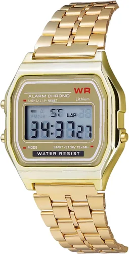 Miniatura 9 de Reloj digital, reloj deportivo LED F91W - Reloj electrónico ajustable con correa de acero para negocios