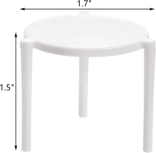 Miniatura 2 de ZEAYEA 600 piezas de soporte para guardar pizza, apilamiento de plástico para pizza de mesa, protector de pizza blanca desechable para contenedor