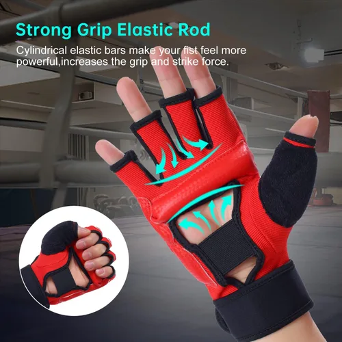 Miniatura 3 de Kickboxing Sparring Gloves TKD Gloves for Men Women Half Finger Boxing Gloves Fighting Gloves Boxing Gloves for Punching Bag Training Gloves for Men
