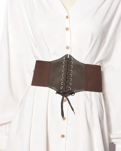 Miniatura 5 de WINROLA Cinturón elástico para mujer, cinturón de cintura con cordones, cinturón de avispa, para niñas y mujeres