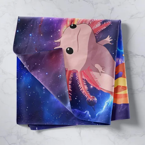 Miniatura 2 de Feelyou Bonito tapiz de galaxia de ajolote para niños y niñas, universo y espacio exterior, arte de pared para dormitorio, sala de estar, pequeño 51