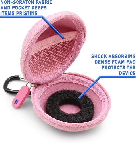 Miniatura 4 de Casematix Funda de transporte rosa compatible con Tamagotchi On Virtual Interactive Pet Game, incluye solo funda compacta